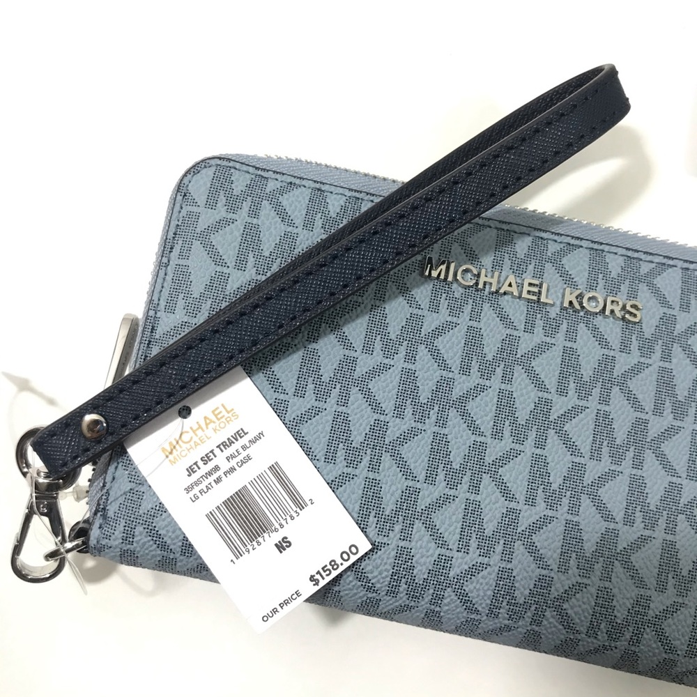 MICHAEL KORS Bag Pouch Wallet Set Blue - Picture 4 of 4